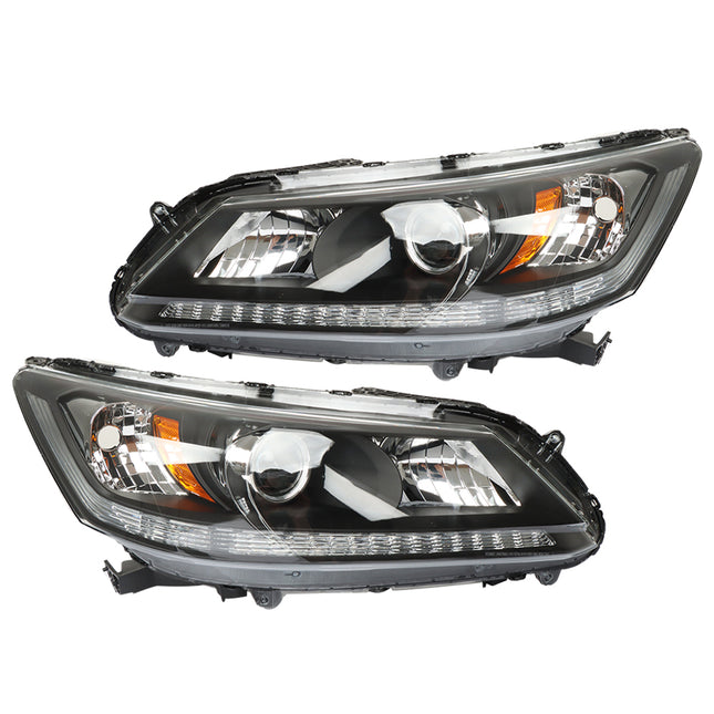 Findmall Headlight Assemblies for 2013–2015 Honda Accord 4-Door Sedan Front Left and Right, Replaces 33100-T2A-A01 and 33150-T2A-A01