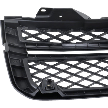 Findmall 2-Piece Matte Black Front Bumper Grille and Hood Molding Trim Kit Replacement for Silverado 2500HD and 3500HD 2011-2014 20966058 20963700