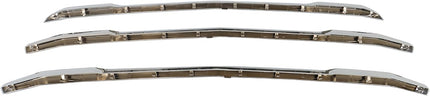 Findmall 3-Piece Chrome Front Upper Grille Overlay Molding Trim Kit Replacement for Silverado 2016-2018