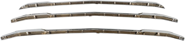 Findmall 3-Piece Chrome Front Upper Grille Overlay Molding Trim Kit Replacement for Silverado 2016-2018