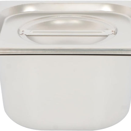 Findmall 6Pcs Stainless Steel Steam Table Pans 1/6 Size 4 Inch Deep | With Lids Hotel Pan, for Family Gatherings and Outdoor Picnics