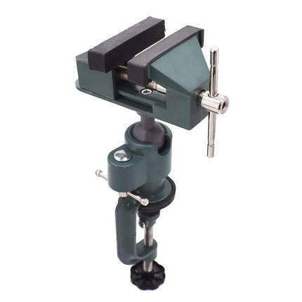 Findmall Universal Table Vise 3" Aluminum Swivel Bench Vise 360 Degrees Rotating Fit for Holding Small Parts in Jewelry Hobby Model Making Electronics and More