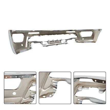 Findmall Chrome Steel Front Bumper Face Bar with Parking Sensor Holes Replacement for 2019-2023 Ford Ranger, LB3Z-17757-A, KB3Z-17757-B