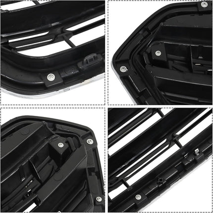 Findmall Front Grille for 2018-2019 Subaru Outback, Gray with Chrome Trim