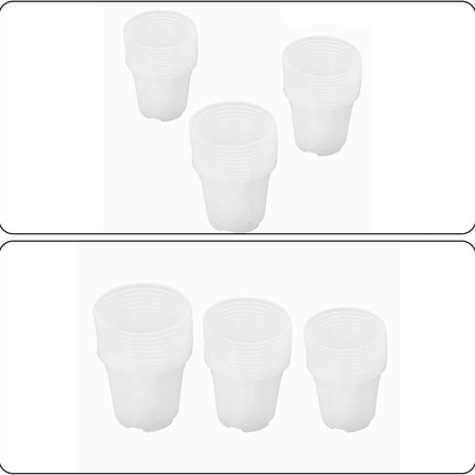 findmall 30PCS 6" 5" 4" Transparent Plastic Flower Pots Seedling Cups for Plants, Plastic Seedling Pot with Drainage Holes, Garden Flower Plant Container for Transplanting, Succulents, Cuttings