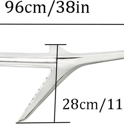 Findmall 2-Piece Chrome Front Upper Grille Molding Trim Set Left and Right Replacement for Equinox 2022-2023