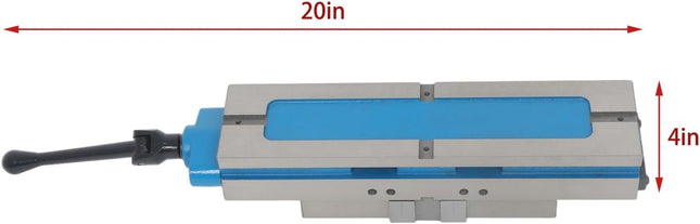 Findmall 4 Inch CME Double-Station Vise for Milling Machine, Q93100 Tight Machine Vise, Workholding for Simultaneous Milling Operations