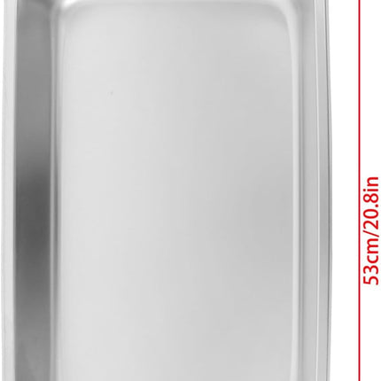 Findmall 2 Set Stainless Steel Pans Full Size 2.5 Inch Deep Steam Table Pan | For Food Warmer, Cooking and Commercial Kitchen