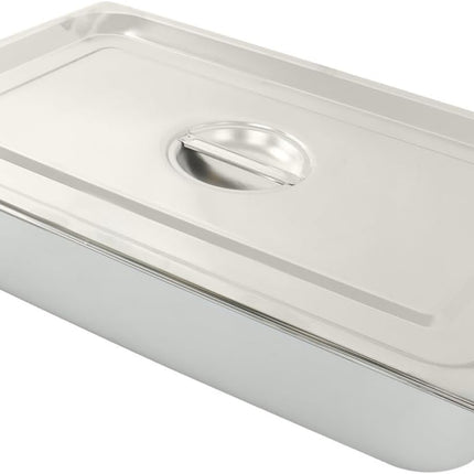 Findmall 4 Set Stainless Steel Hotel Pans With Lids Full Size | 3.7 Inch Deep, Steam Table Pan for Food Warmer, Cooking and Commercial Kitchen