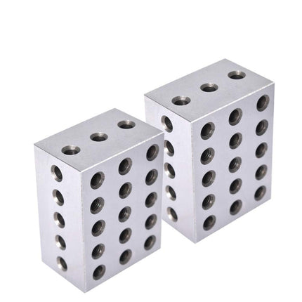 Findmall 2-3-4 Blocks Matched Pair 23 Holes (2"x3"x4") 234 Accuracy Ground Machinist Set Up Blocks .0003" HRC 55-62