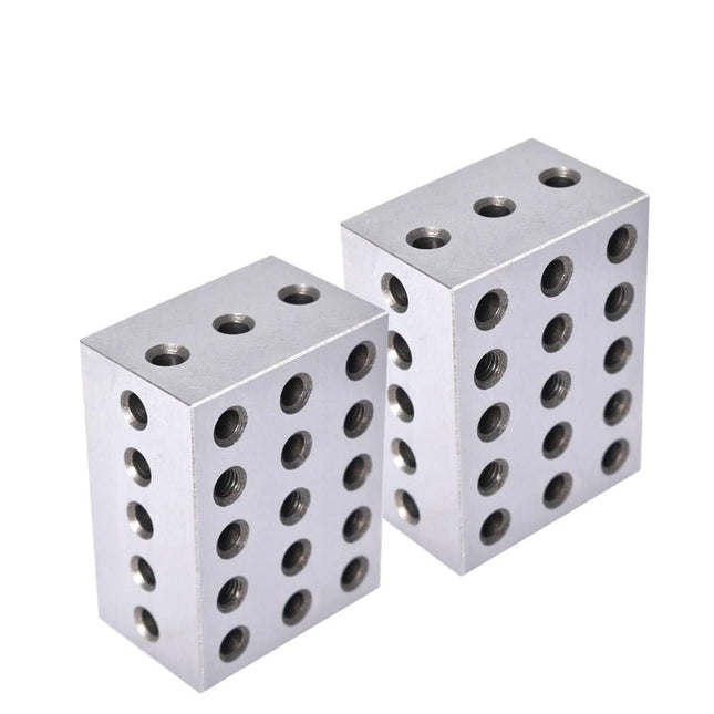 Findmall 2-3-4 Blocks Matched Pair 23 Holes (2"x3"x4") 234 Accuracy Ground Machinist Set Up Blocks .0003" HRC 55-62