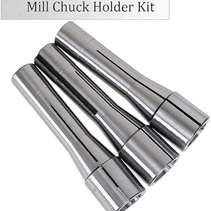 Findmall 29Pcs R8 Collet Set 1/32 inch to 1 inch Mill Collets Set Steel Mill Chuck Holder Fit for Mill Machine