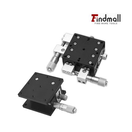 Findmall 60 X 60mm XYZ Linear Stage 3 Axis Manual Linear Stage XYZ Sliding Platform Trimming Bearing Tuning Platform Sliding Table