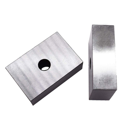 Findmall 1 x 2 x 3 Inch Blocks Matched Pair 1/2" Single Hole Matched Pair with One Hole Hardened Steel Accuracy Ground Machinist 123 Blocks Set Up Blocks Fit for Accuracy Grinding Layouts
