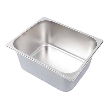 Findmall 4 Set Stainless Steel Steam Table Pan 1/2 Size X 6 Inch Deep Hotel Pans for Home, Party, Restaurant and Hotel