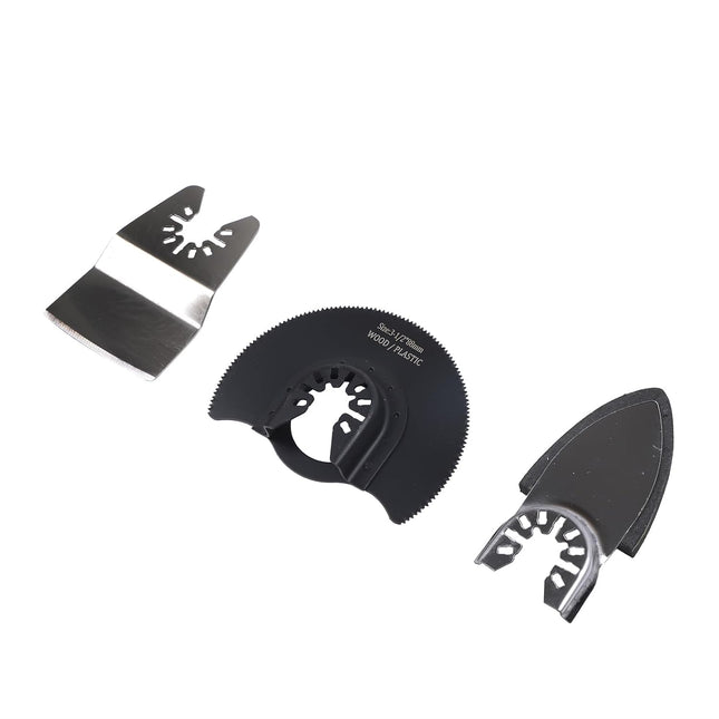 Findmall 94-Piece Oscillating Tool Blades Kit with Sandpapers - 12 Types High Carbon and Titanium Blades for Wood, Metal, Grout Compatibility with Most of Oscillating Multi-Tools