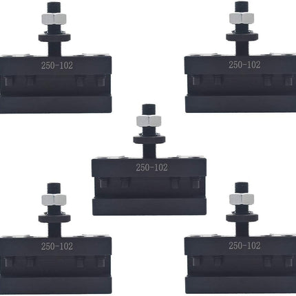 findmall 5Pcs AXA 250-102 Tool Holder AXA 102 Quick Change Tool Post Holder Fit for Swing 12 Inch AXA Tool Holder