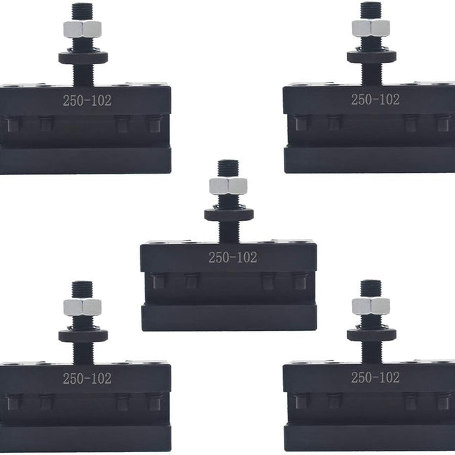 findmall 5Pcs AXA 250-102 Tool Holder AXA 102 Quick Change Tool Post Holder Fit for Swing 12 Inch AXA Tool Holder