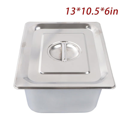 Findmall 4 Set Stainless Steel Steam Table Pan 1/2 Size X 6 Inch Deep Hotel Pans for Home, Party, Restaurant and Hotel
