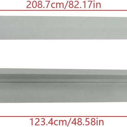 Findmall 4-Piece Slip-On Rocker Panel Set for 1996-2018 Chevrolet Express GMC Savana, Silver