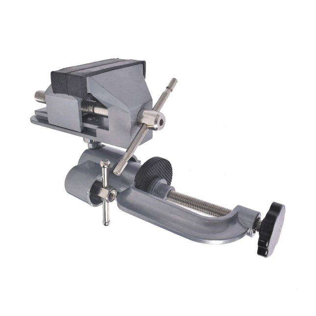 Findmall Universal Table Vise 3" Aluminum Swivel Bench Vise 360 Degrees Rotating Fit for Holding Small Parts in Jewelry Hobby Model Making Electronics and More