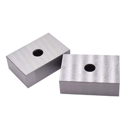 Findmall 1 x 2 x 3 Inch Blocks Matched Pair 1/2" Single Hole Matched Pair with One Hole Hardened Steel Accuracy Ground Machinist 123 Blocks Set Up Blocks Fit for Accuracy Grinding Layouts