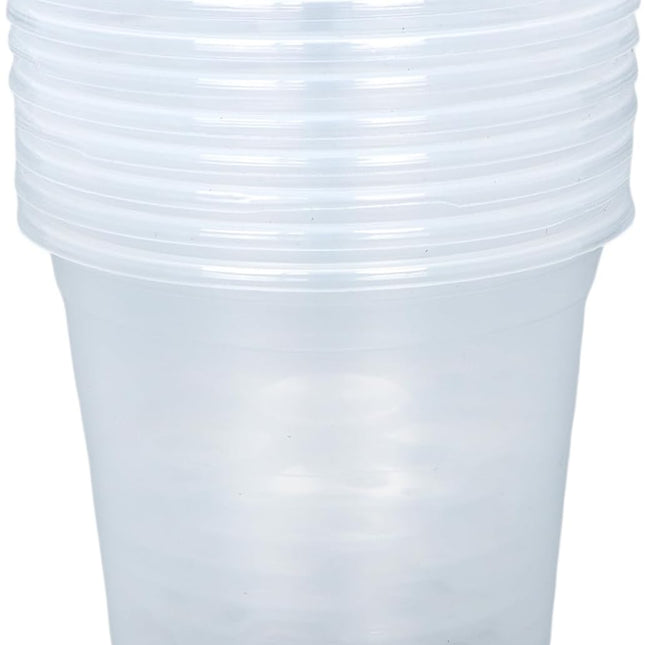Findmall 30 Pack Clear Plastic Nursery Pots 6.7/5/4 Inch with Drainage Holes, Seedling Pots for Transplanting, Planting and Growing Flowers, Vegetables and Herbs
