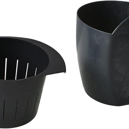 findmall 7 Pack 7in Round Seedling Pot with Tray Flower Plant Container for Indoor Outdoor Plant Seedlings Has Setting Basket, Cotton Rope, Hooks