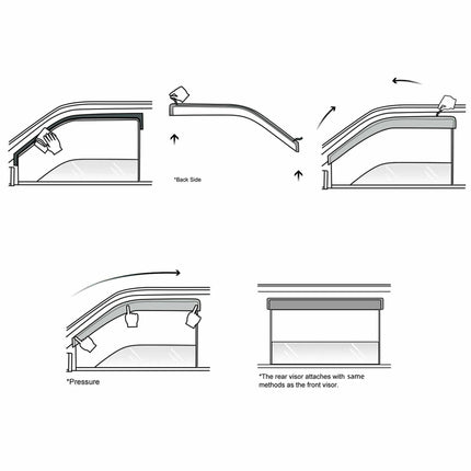 Findmall Side Window Visor Vent Rain Guard Deflector Replacement for 2006-2011 Honda Civic Sedan
