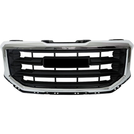 Findmall Front Upper Grille for 2016-2018 GMC Sierra 1500 and 2019 Sierra 1500 Limited, Black with Chrome Trim