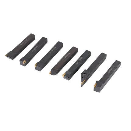Findmall 7Pcs 1/2 Inch Shank Lathe Boring Bar Set | Indexable Carbide Turning Tool Set, Steel, Carbide Indexable Turning Tool