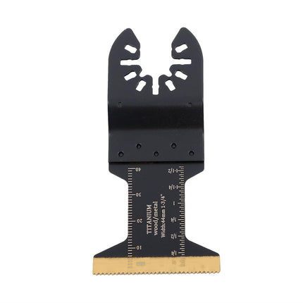 Findmall 16Pcs Titanium Coated Oscillating Saw Blade Set Curved Tooth Oscillating Saw Blades Fit for Cutting Wood, Plastic, and Metal