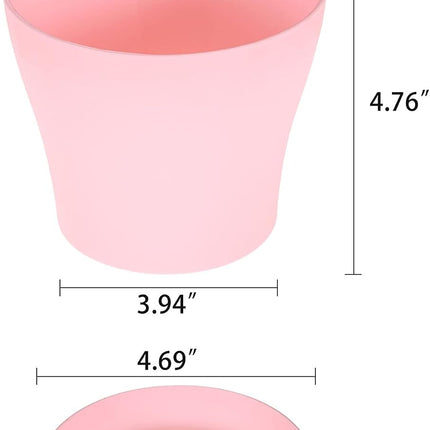 Findmall 8 Pack Colorful Plastic Plant Pots with Saucers, 5.5/6.7 Inch PP Nursery Flower Pots with Drainage Holes, Indoor Outdoor Planters for Flowers Succulents and Plants