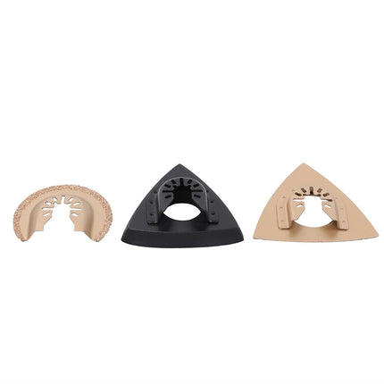 Findmall 104PCS Oscillating Tool Blades Kit with Titanium and Japanese Tooth - Wood Metal Cutting Blades and Sandpaper Accessories