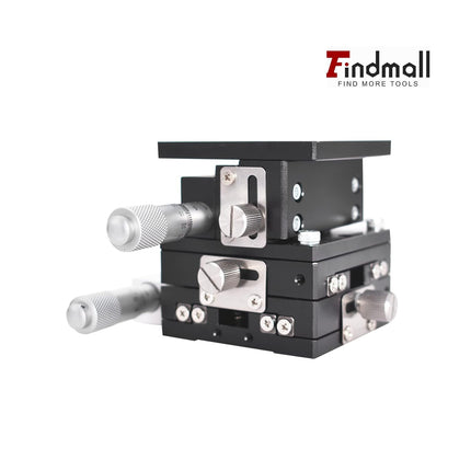 Findmall 60 X 60mm XYZ Linear Stage 3 Axis Manual Linear Stage XYZ Sliding Platform Trimming Bearing Tuning Platform Sliding Table