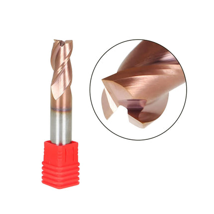 findmall 1/2 Inch Helix Carbide End Mill Tialn Coated 3 Flute 5/8 Inch Length of Cut Fit for Aluminum Cut Non-Ferrous Metal Upcut CNC Spiral Router Bit