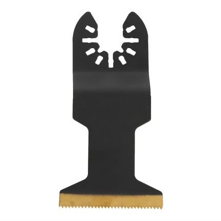 Findmall 18Pcs Titanium Coated Bimetallic Oscillating Saw Blade Curved Tooth Oscillating Saw Blades Fit for Cutting Wood, Plastic, and Metal