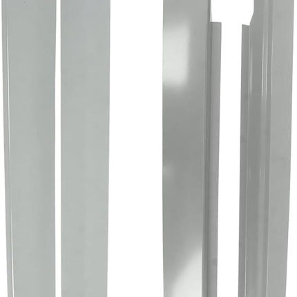 Findmall 4-Piece Slip-On Rocker Panel Set for 1996-2018 Chevrolet Express GMC Savana, Silver