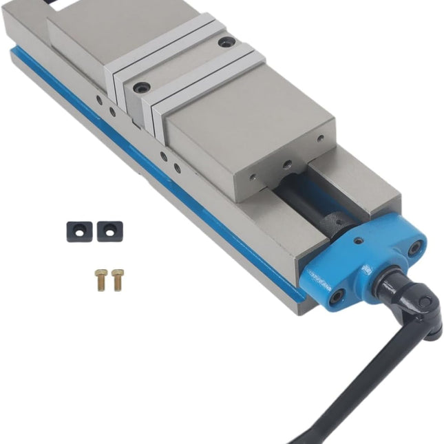 Findmall 4 Inch CME Double-Station Vise for Milling Machine, Q93100 Tight Machine Vise, Workholding for Simultaneous Milling Operations
