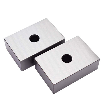 Findmall 1 x 2 x 3 Inch Blocks Matched Pair 1/2" Single Hole Matched Pair with One Hole Hardened Steel Accuracy Ground Machinist 123 Blocks Set Up Blocks Fit for Accuracy Grinding Layouts