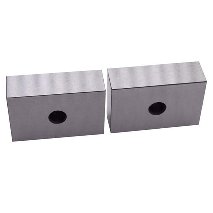Findmall 1 x 2 x 3 Inch Blocks Matched Pair 1/2" Single Hole Matched Pair with One Hole Hardened Steel Accuracy Ground Machinist 123 Blocks Set Up Blocks Fit for Accuracy Grinding Layouts