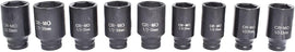 9Pcs 29-38mm Deep Impact Socket Set 1/2 Drive Metric Axle Hub Nut Socket Replacement for Removing and Mounting Axle Nuts
