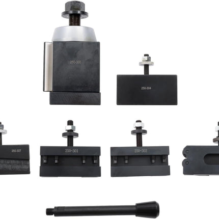 Findmall 13-18 Inch CNC CXA Piston Quick Change Tool Post, 6 Pieces Wedge Type 250-301, 250-310 Holder