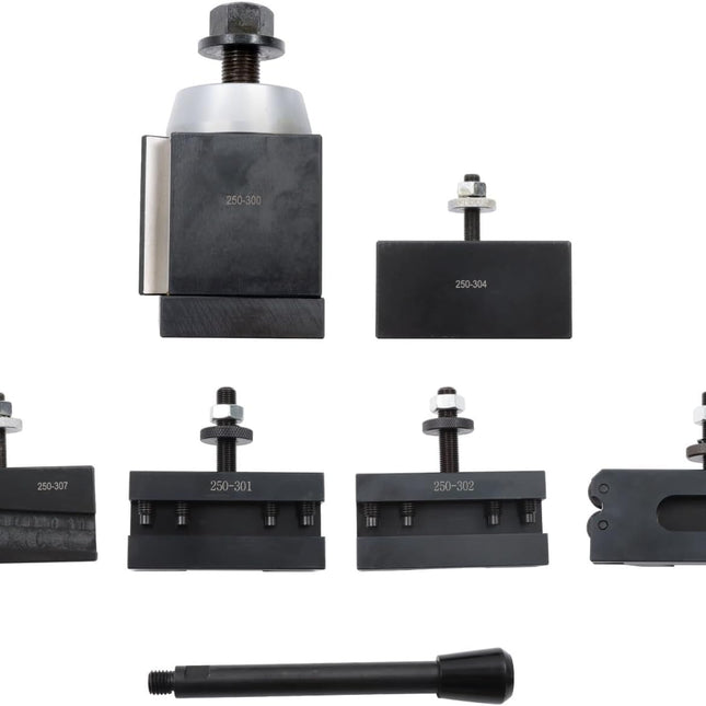 Findmall 13-18 Inch CNC CXA Piston Quick Change Tool Post, 6 Pieces Wedge Type 250-301, 250-310 Holder