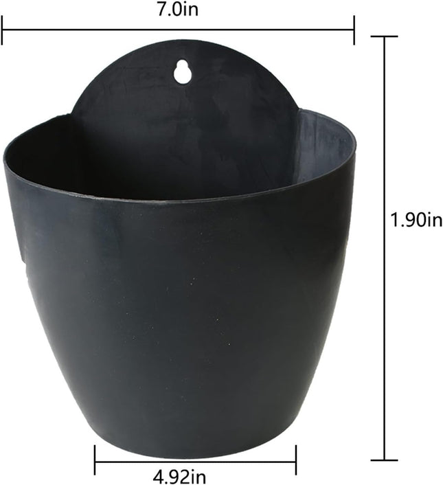 findmall 7 Pack 7in Round Seedling Pot with Tray Flower Plant Container for Indoor Outdoor Plant Seedlings Has Setting Basket, Cotton Rope, Hooks