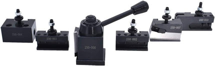 Findmall 6Pcs OXA 250-000 Wedge Type Tool Post Set Quick Change Tool Post Set Lathe Holder OXA Tool Post Set Fit for Lathe