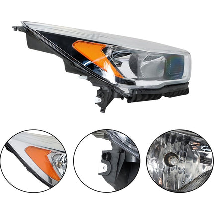 Findmall Headlight Assembly for 2017–2019 Ford Escape Front Right Passenger Side