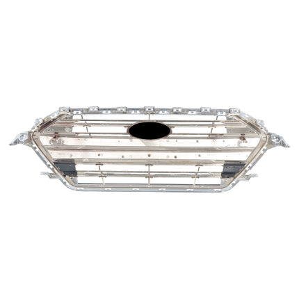 Findmall Front Upper Grille for 2017-2018 Hyundai Elantra Sedan, Black with Chrome Trim