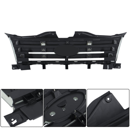Findmall Front Grille Upper Glossy Black Replacement for Edge Sport Utility 4-Door 2007-2010