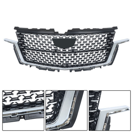 Findmall Chrome Full-Star Style Front Upper Bumper Grille Replacement for Escalade 2021-2023 84699839